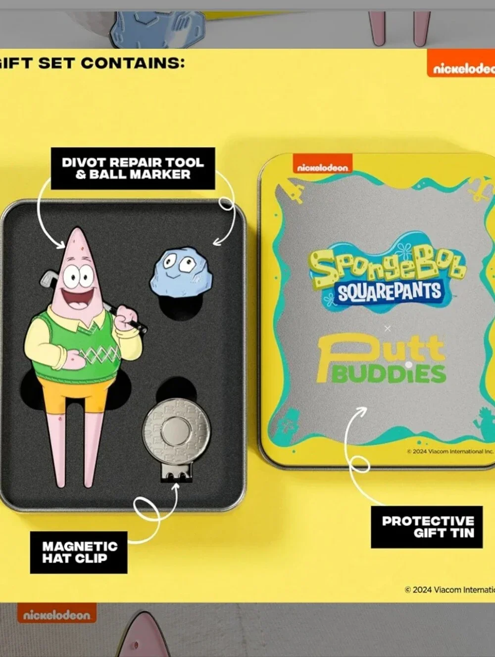 SpongeBob Squarepants Putt Buddies Patrick Divot Tool/Pete The Rock Ball Marker